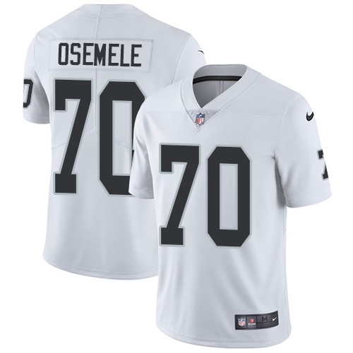Nike Raiders #70 Kelechi Osemele White Men's Stitched NFL Vapor Untouchable Limited Jersey - Click Image to Close